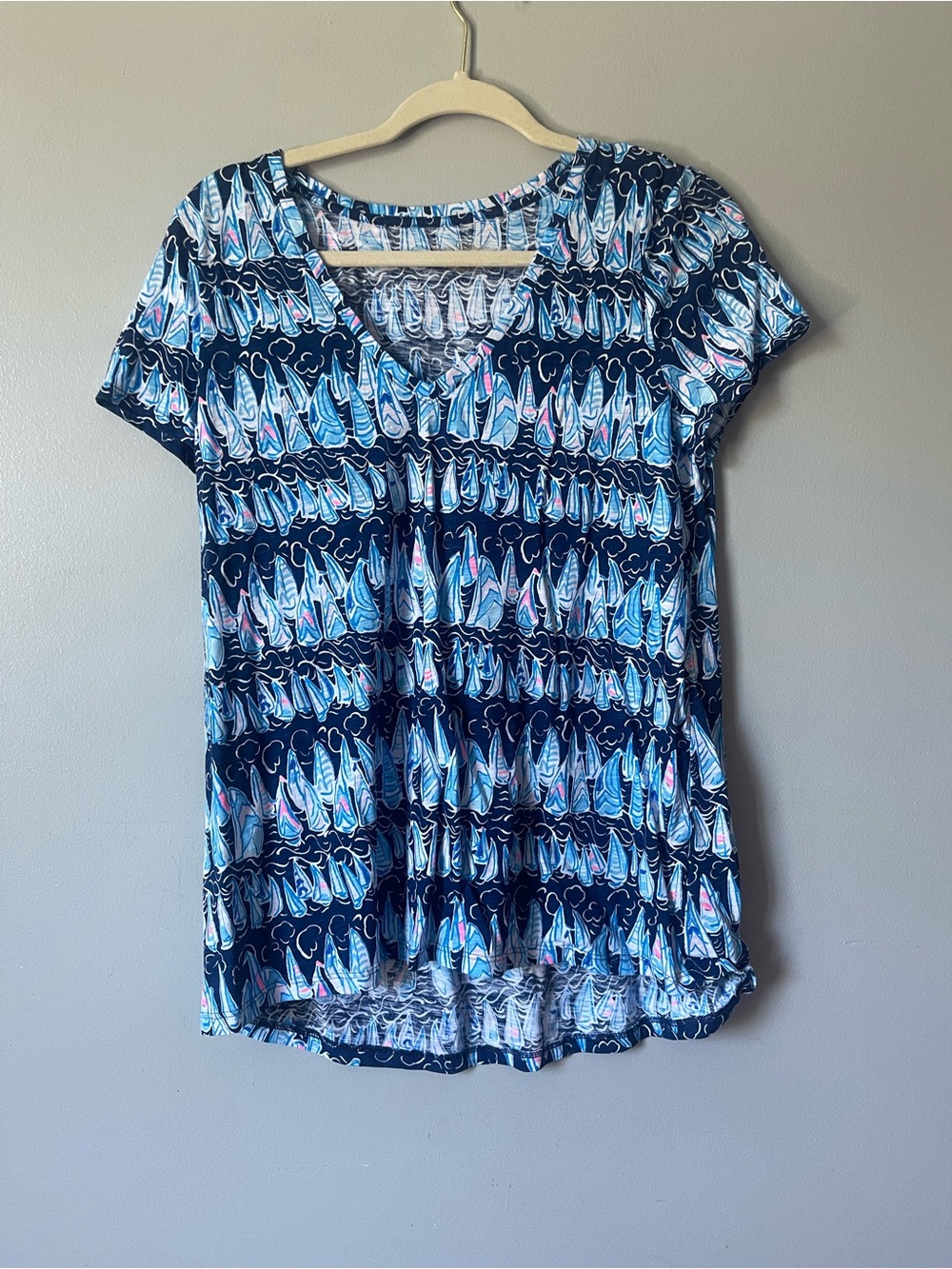 Lilly Pulitzer "Low Tide Navy Sails and Stripes Size M